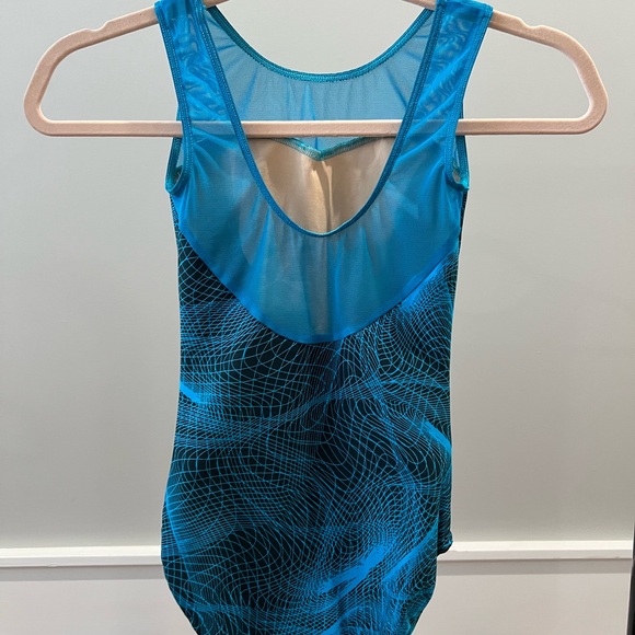 Elevé Girls blue and black leotard size L - Picture 4 of 5